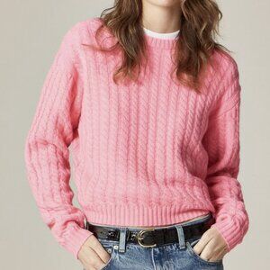 J Crew Perfect cashmere cable-knit crewneck sweater